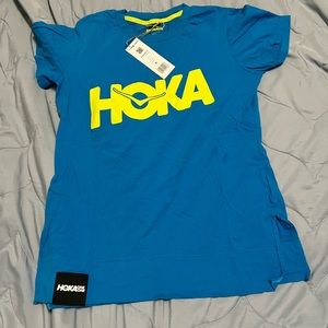 Women’s Hoka One Cerulean Blue Athletic/T-Shirt SMALL NEW WITH TAGS